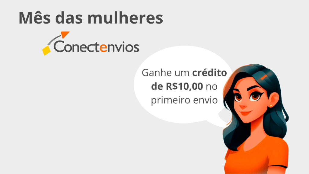 mês das mulheres, promoção dia das mulheres, dia das mulheres, envio nacional e internacional, crédito para envio de encomendas