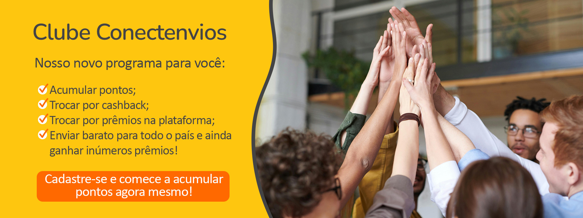 programa de parceria, acumule pontos, envios para todo o brasil, envios nacionais e internacionais
